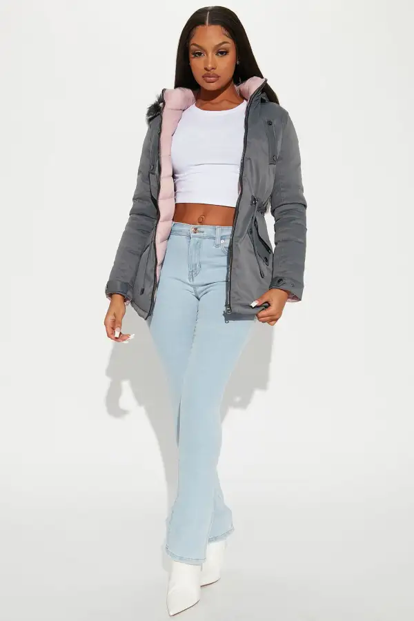 Inside Out Reversible Jacket - Charcoal/combo