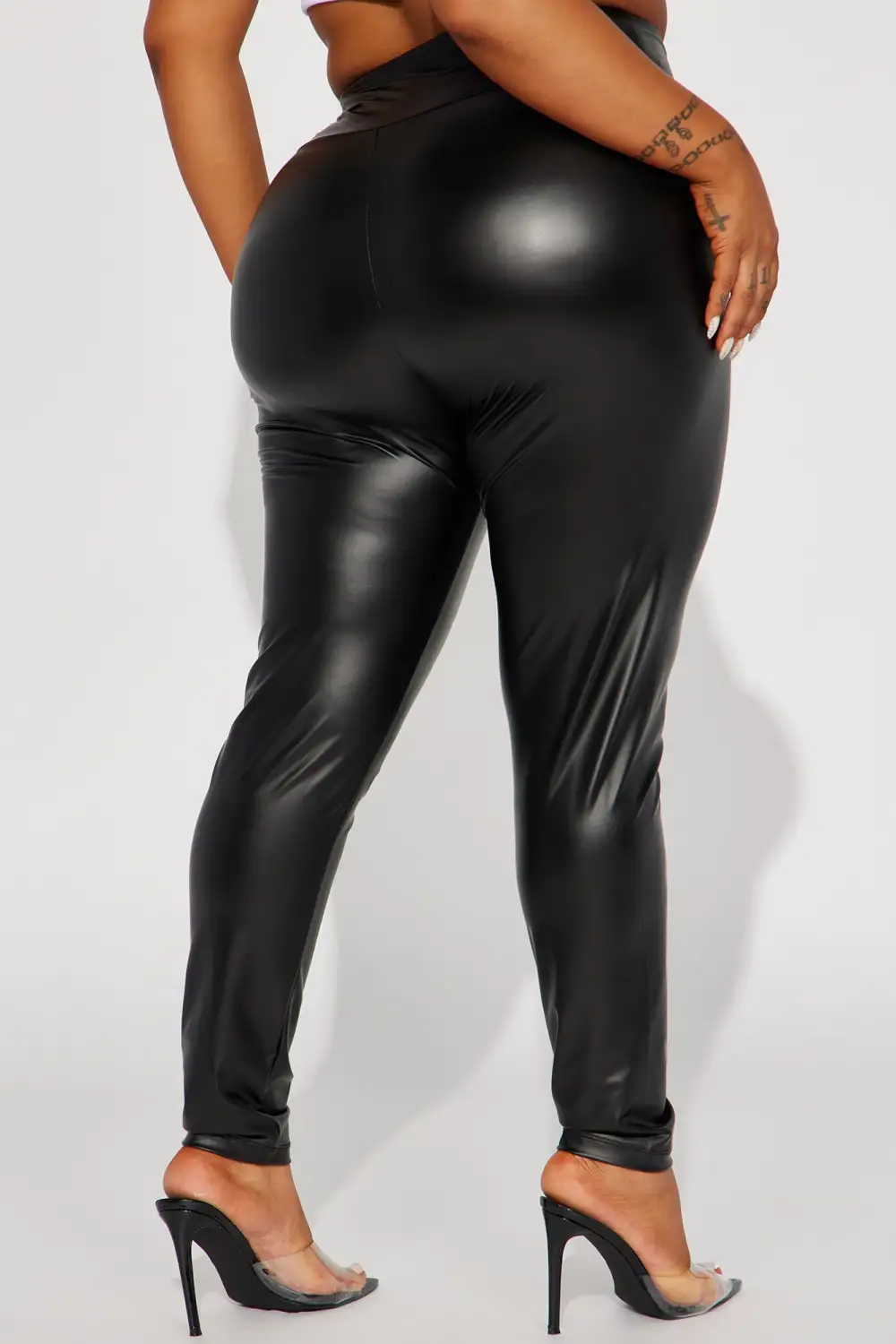Always Around Faux Leather Legging - Black