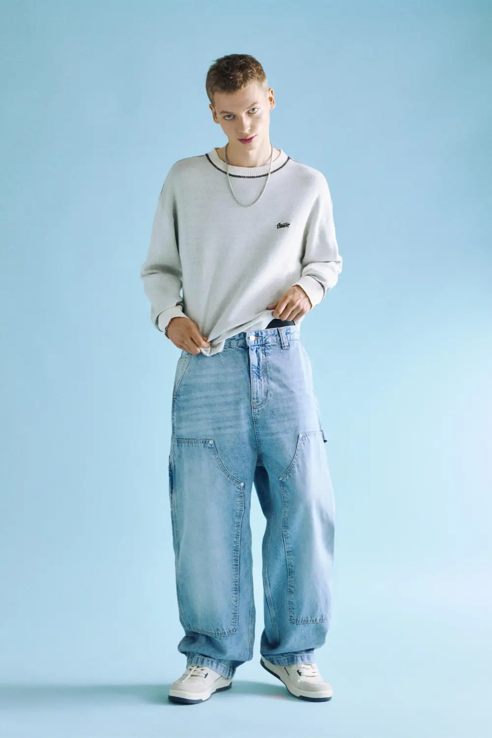 Wide-leg carpenter jeans