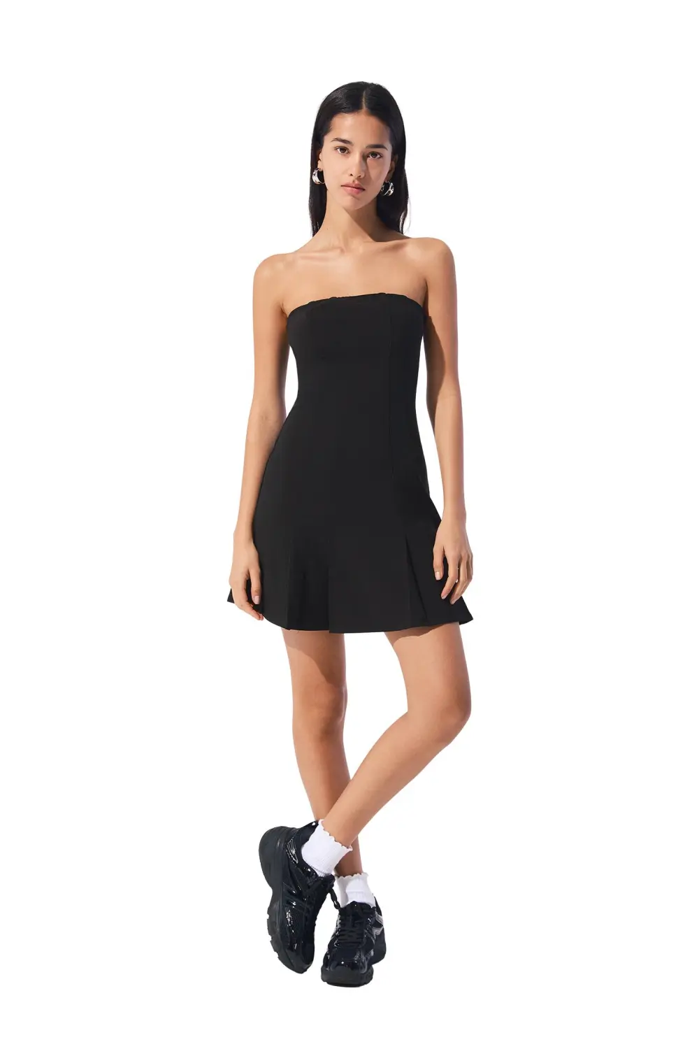Vestido corto palabra de honor