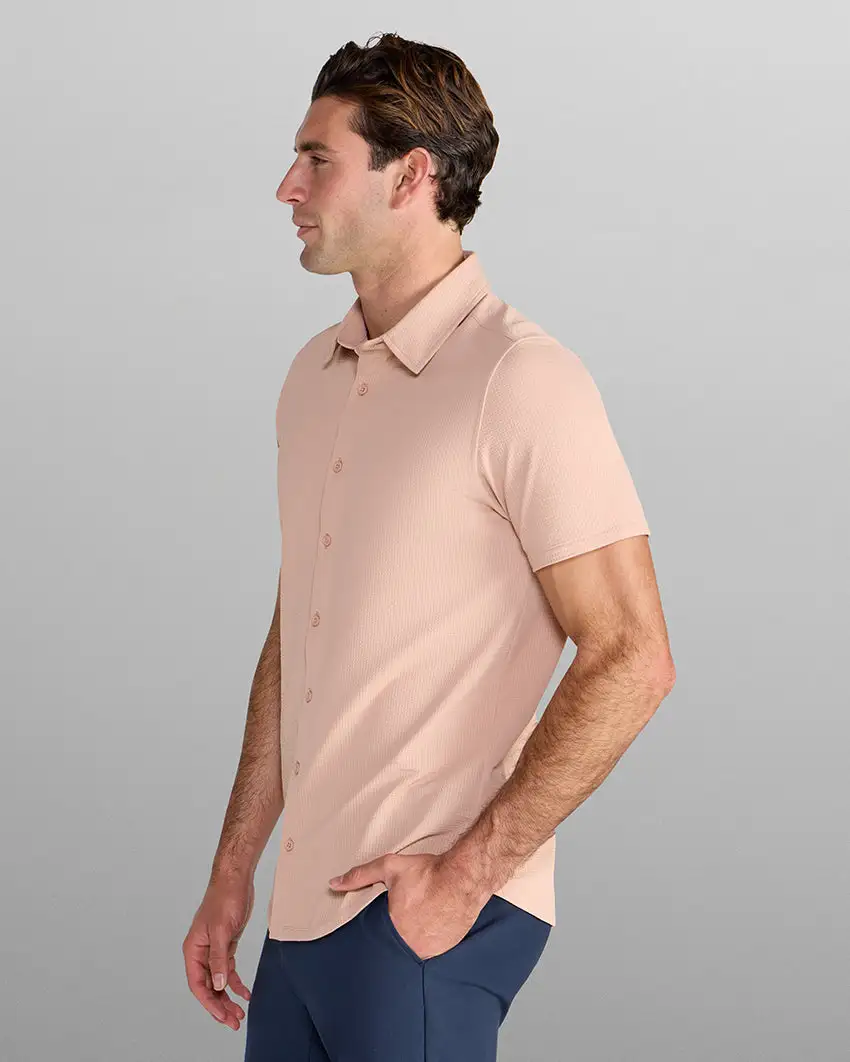 Seersucker Short Sleeve Button Down