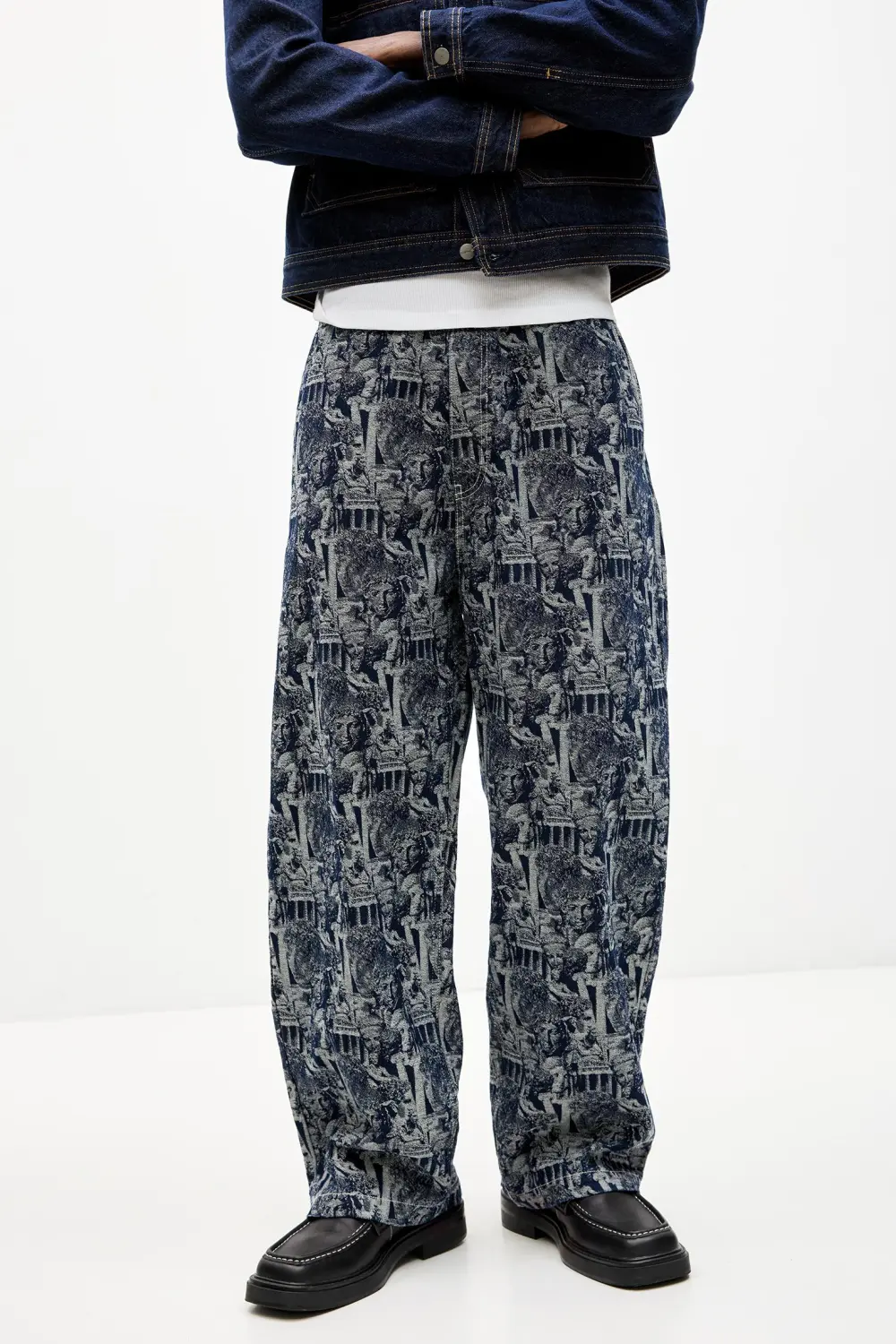 Baggy jacquard jeans