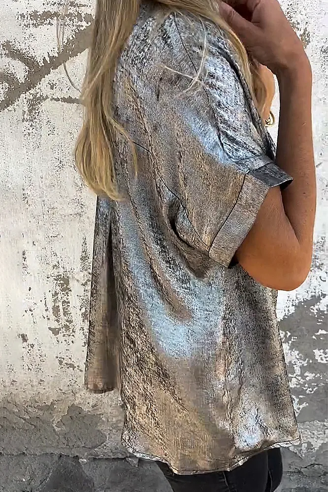 Women's silver hot casual loose shirt