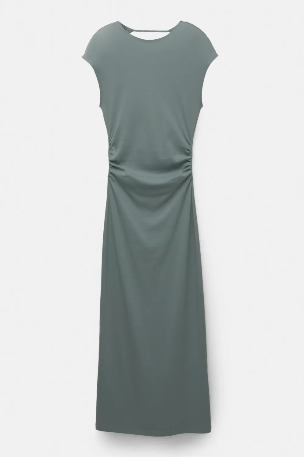 Vestido midi frunces