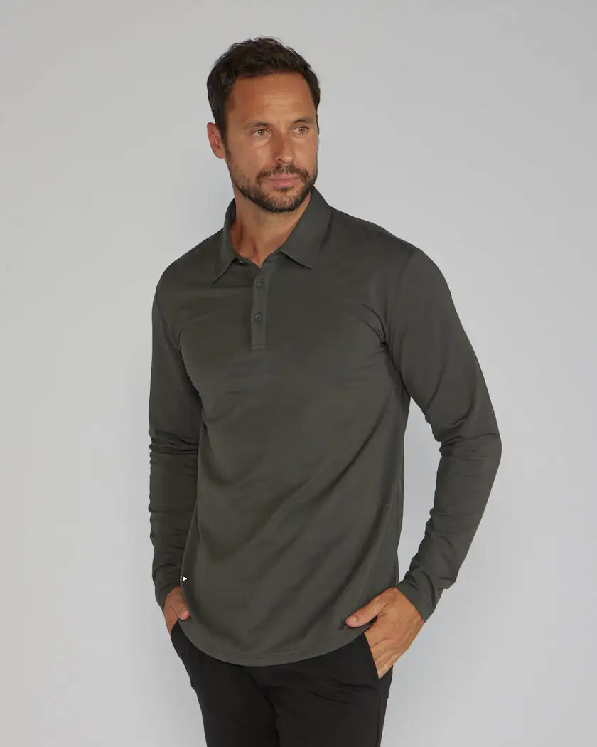 Drop-Cut Long Sleeve: Lux Polo