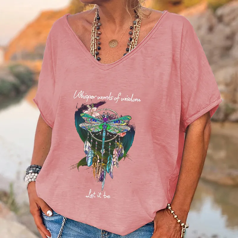 Whisper Words Of Wisdom l Printed Hippie T-shirt
