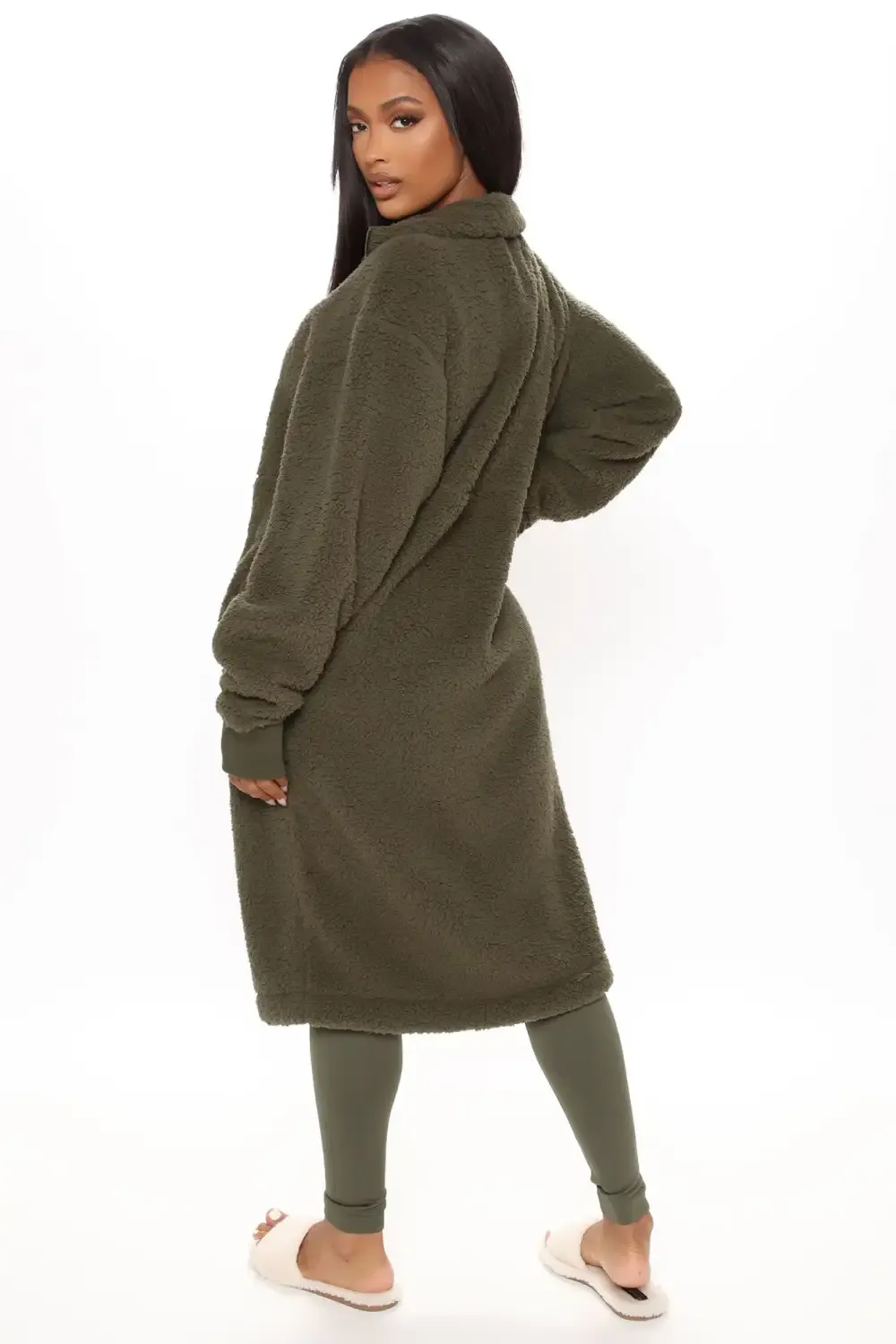 Cabin Stay Sherpa Jacket - Olive