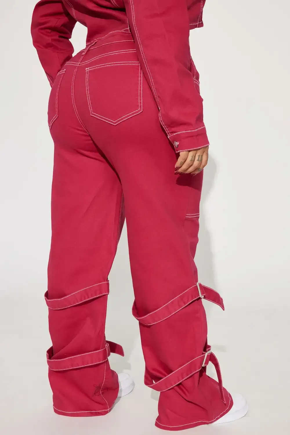In My Memories Stretch Straight Leg Jeans - Raspberry