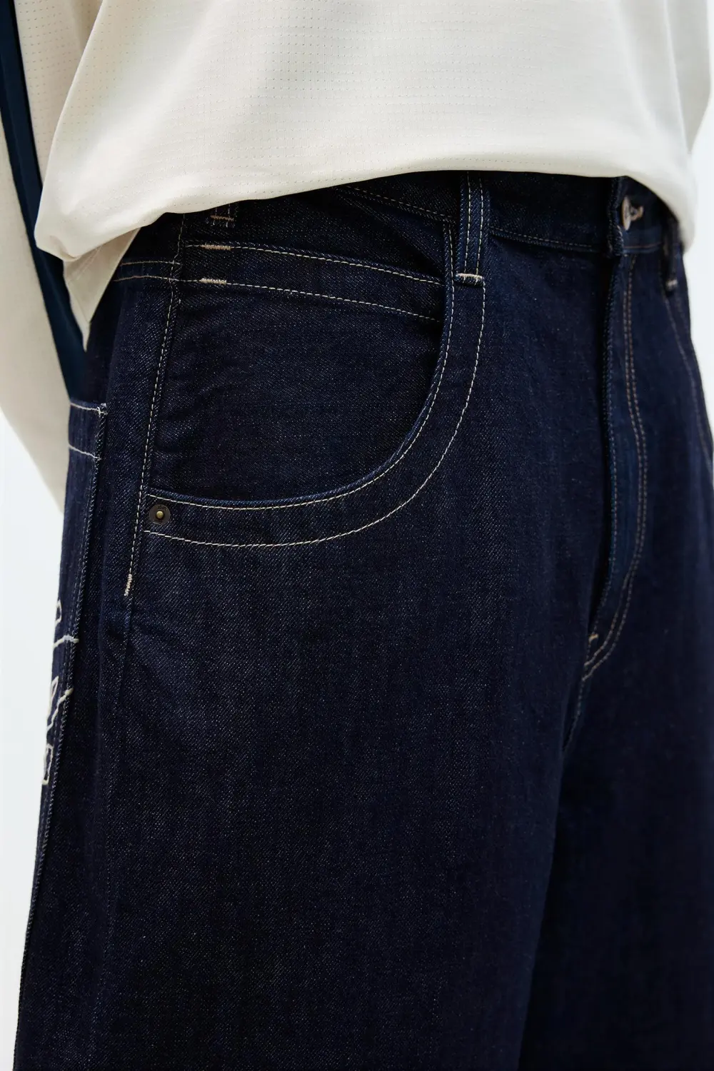 Super baggy STWD denim Bermuda shorts
