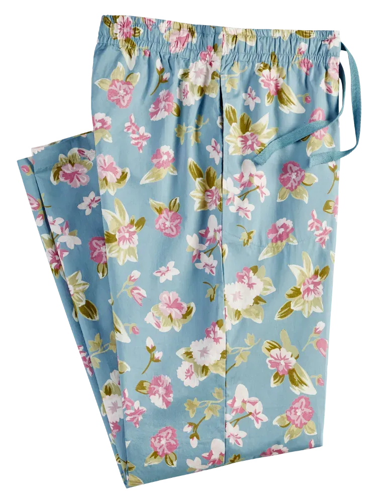 Ella Simone Pintuck Floral Cotton Pajama Set