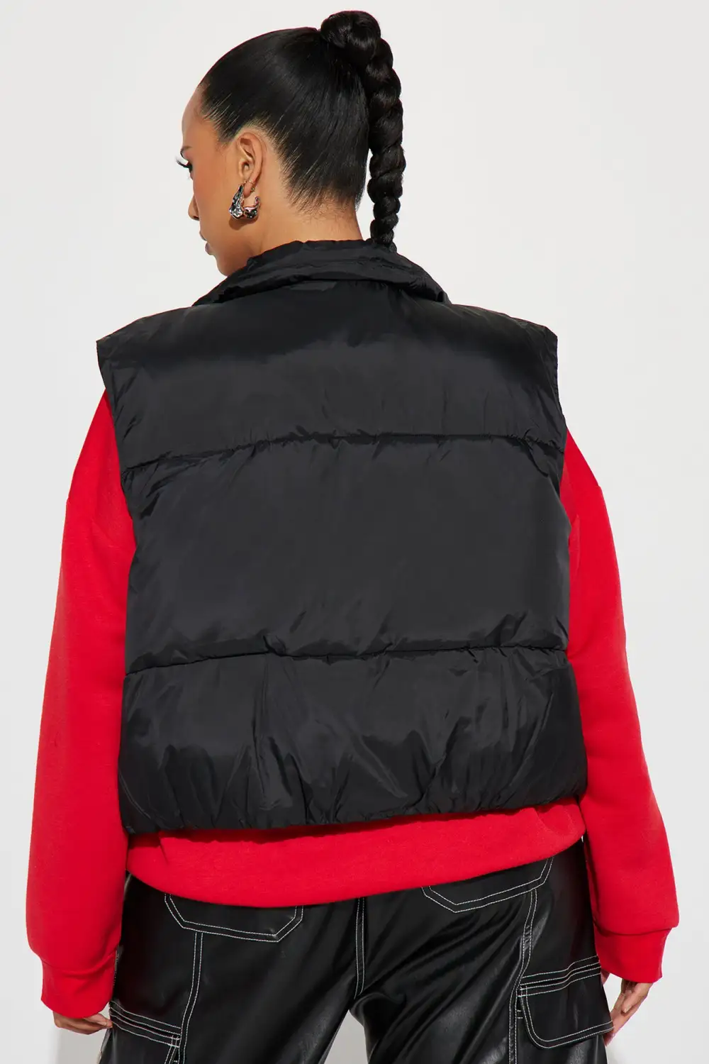 Icy Girl Puffer Vest - Black
