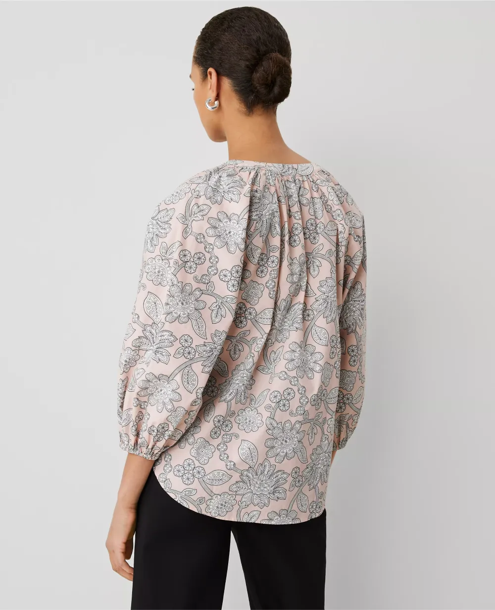 Weekend Collection Paisley Raglan Popover
