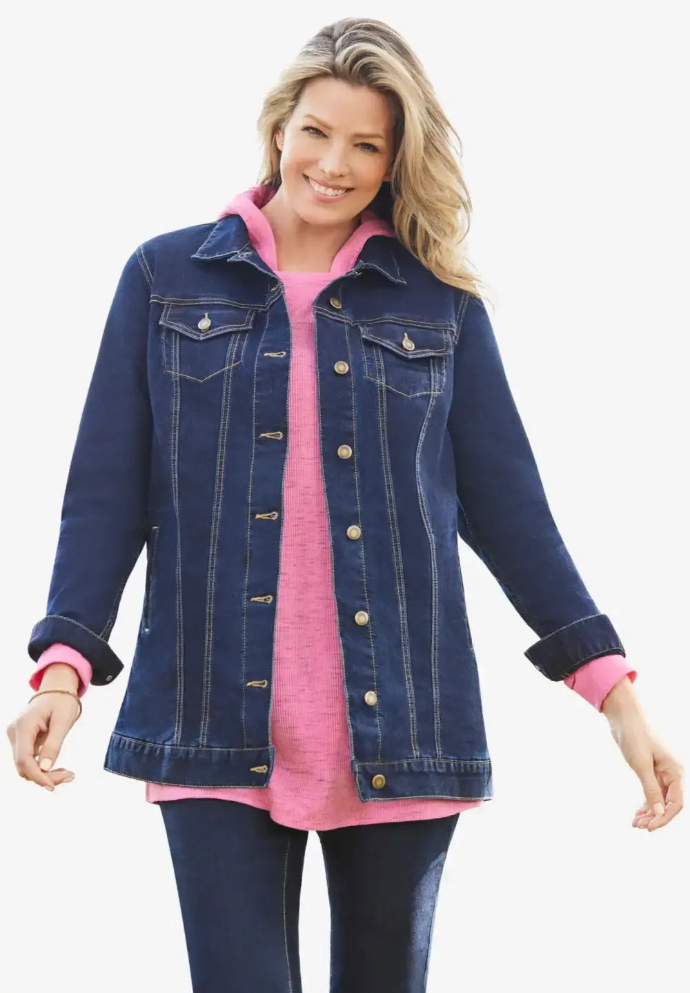 Long Stretch Denim Jacket