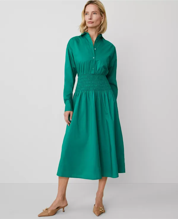 Flare Midi Shirtdress