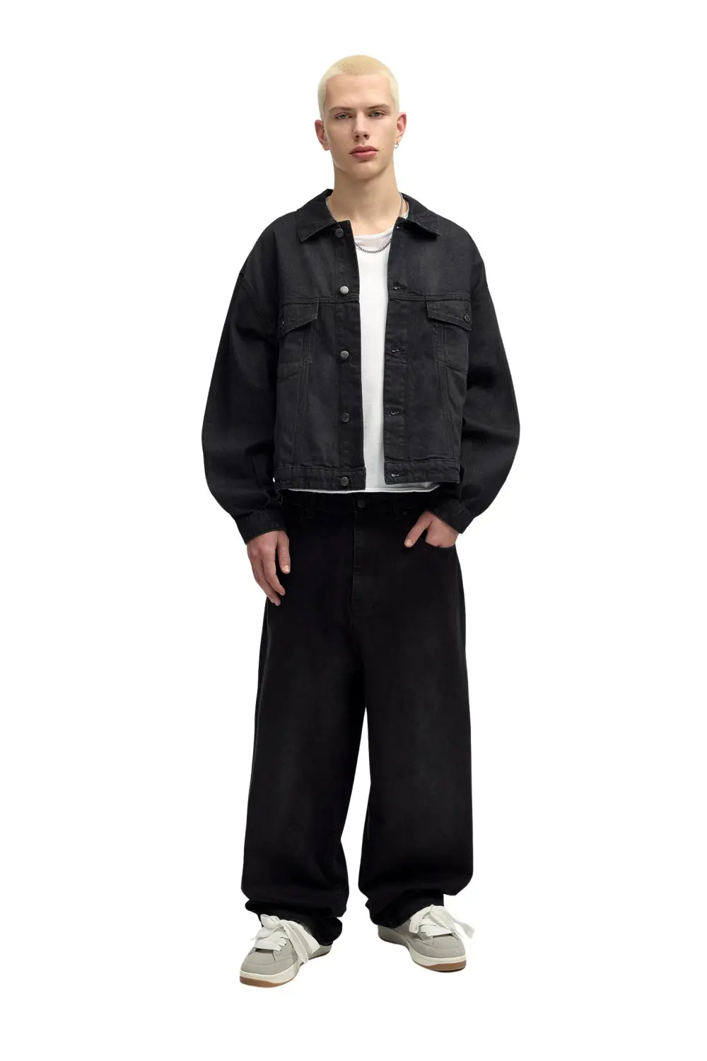 Super baggy washed finish jeans