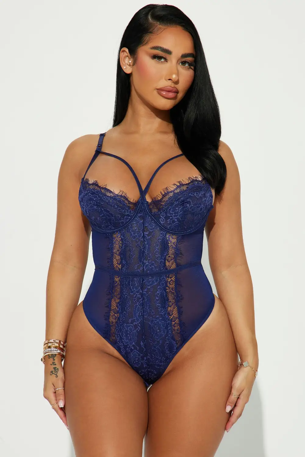 Somebody To Love Lace Teddy - Navy
