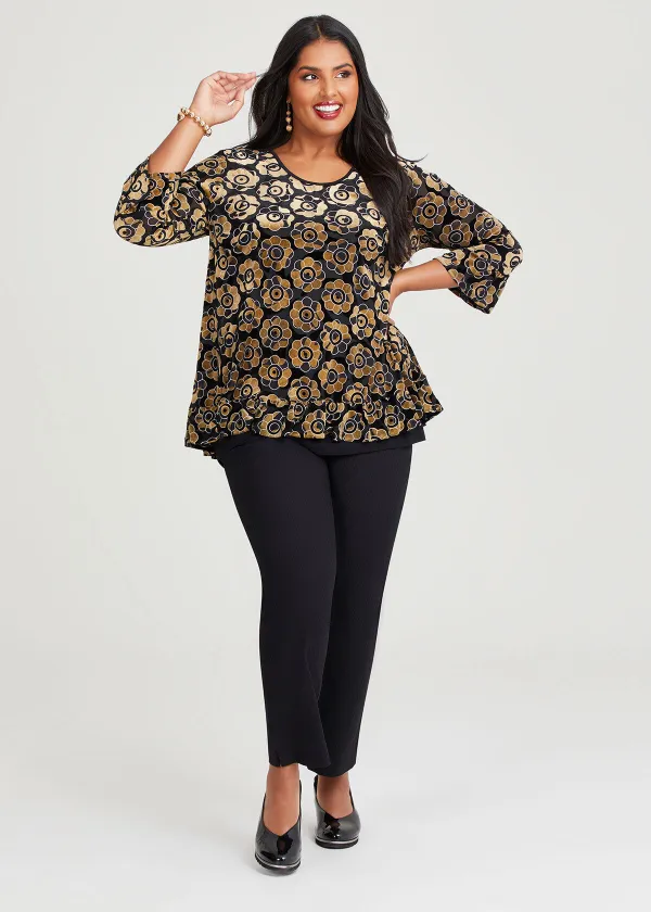 Velour Viola Top