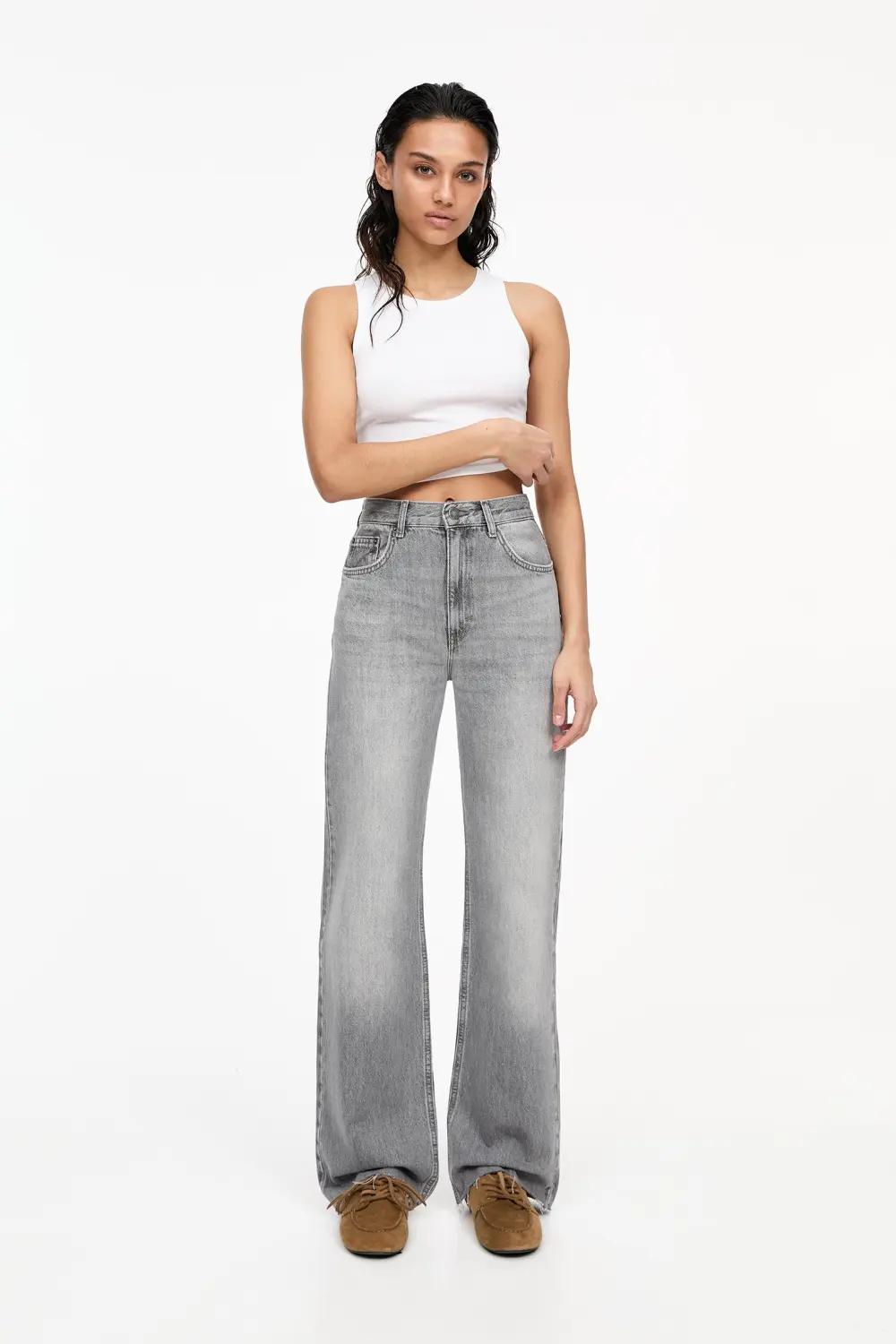 Jeans rectos tiro alto