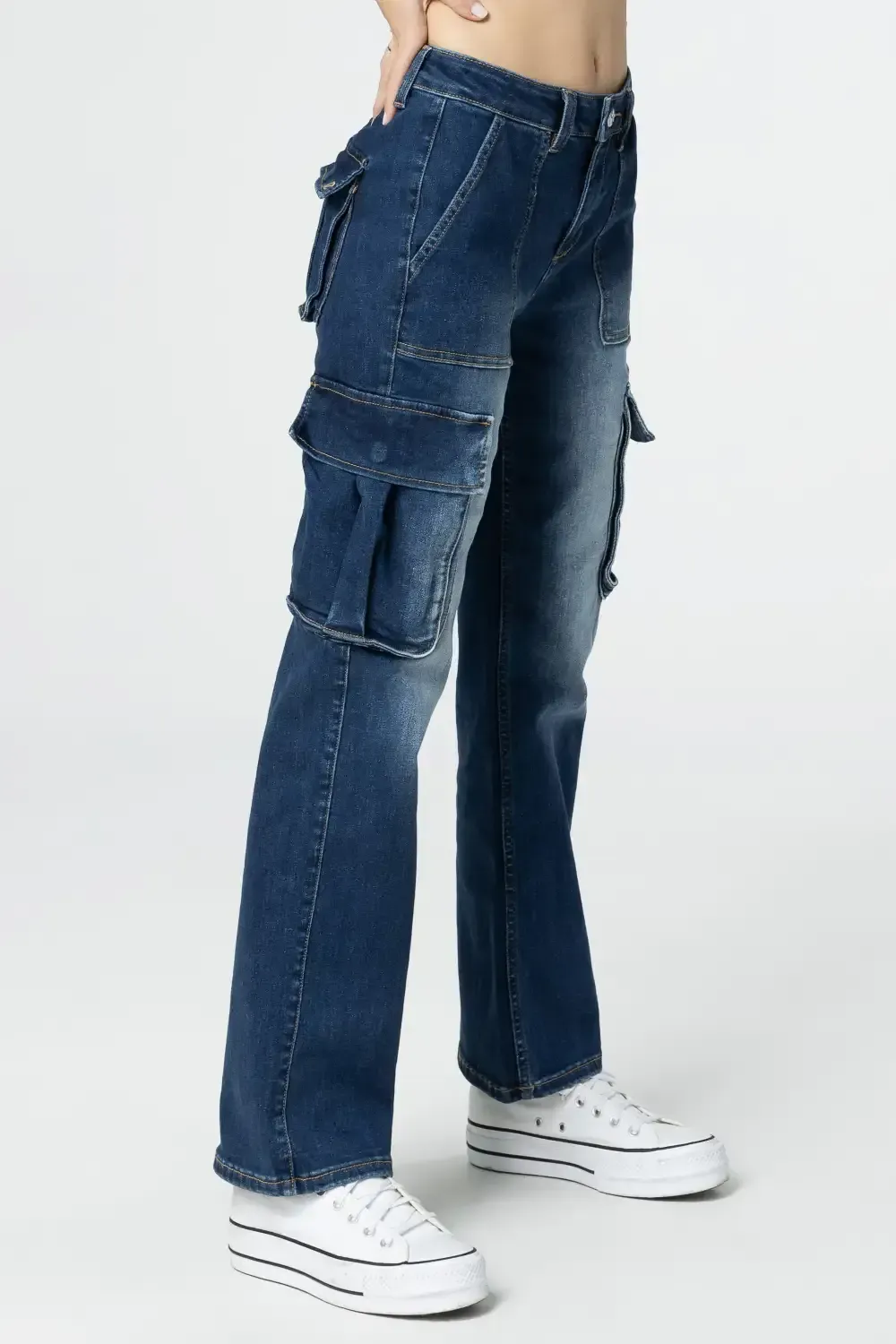 Denim Cargo Jeans