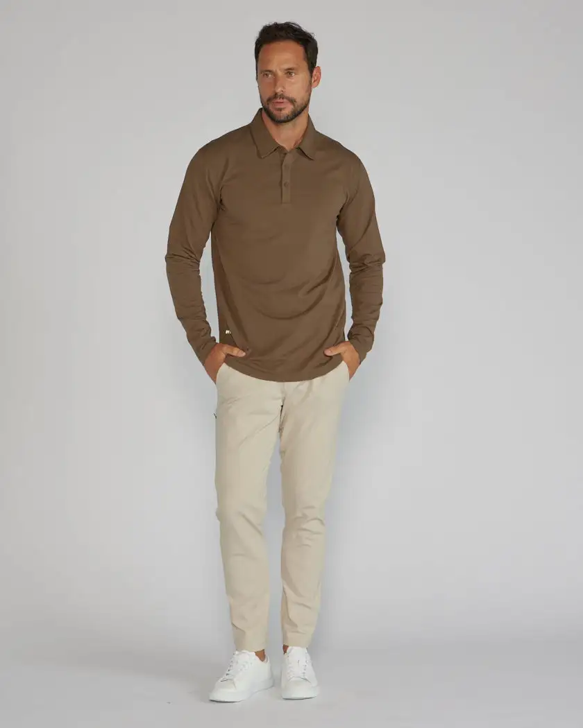 Drop-Cut Long Sleeve: Lux Polo