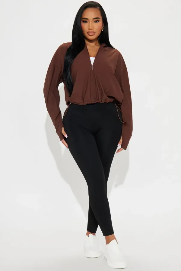 Double It Active Jacket - Chocolate
