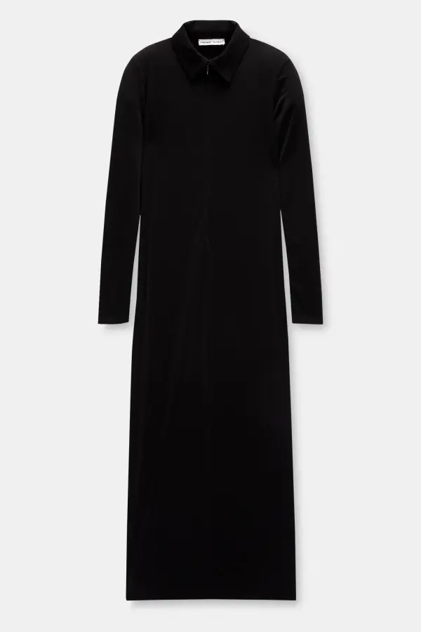 Vestido midi cuello polo