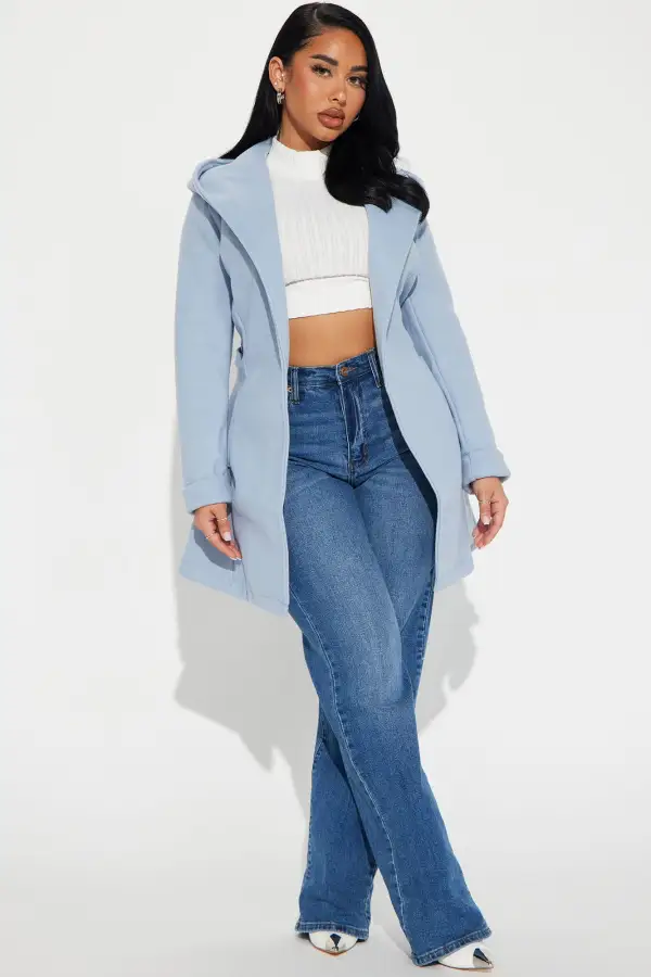 Brentwood Hooded Coat - Blue