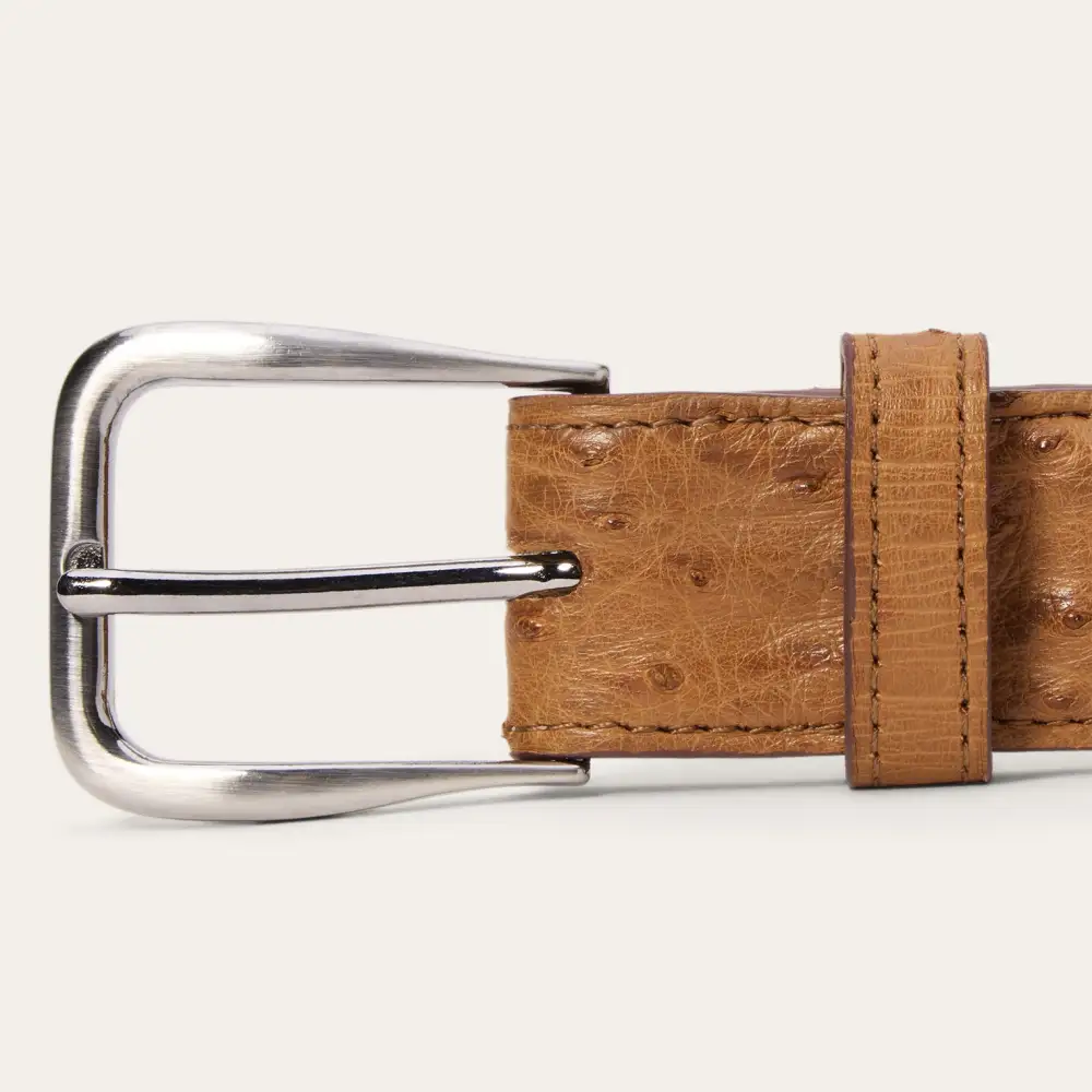 Ostrich Western Tab Belt - 1 1/4