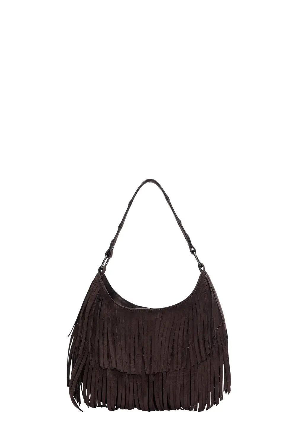 Bolso de hombro flecos