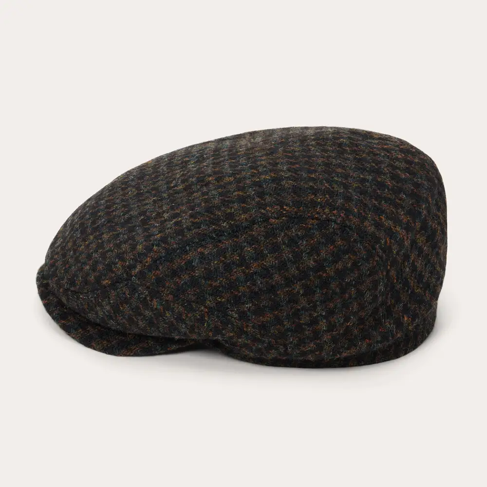 Harris Tweed Houndstooth Driver Cap
