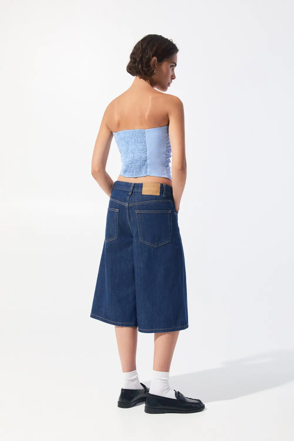 Strapless corsetry-inspired top