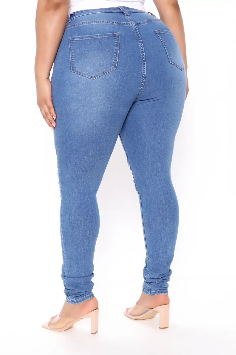 Tall Tempe Distressed Jeans - Medium Blue Wash