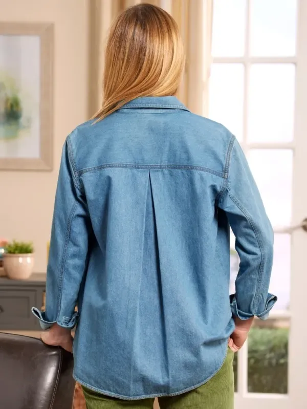 Women's Soft Wash Cotton Denim Shirt