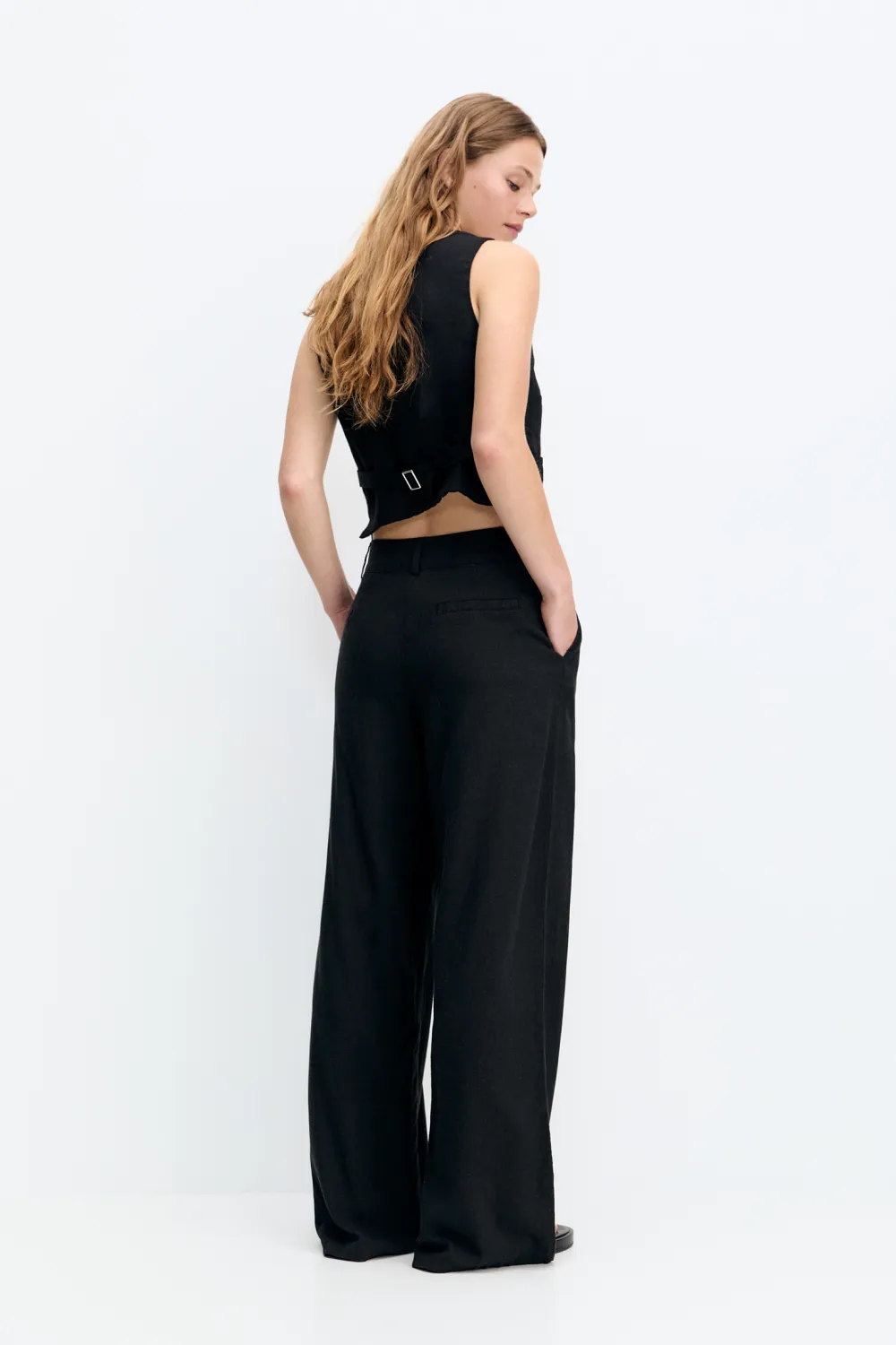 Pantalón de vestir fluido con lino