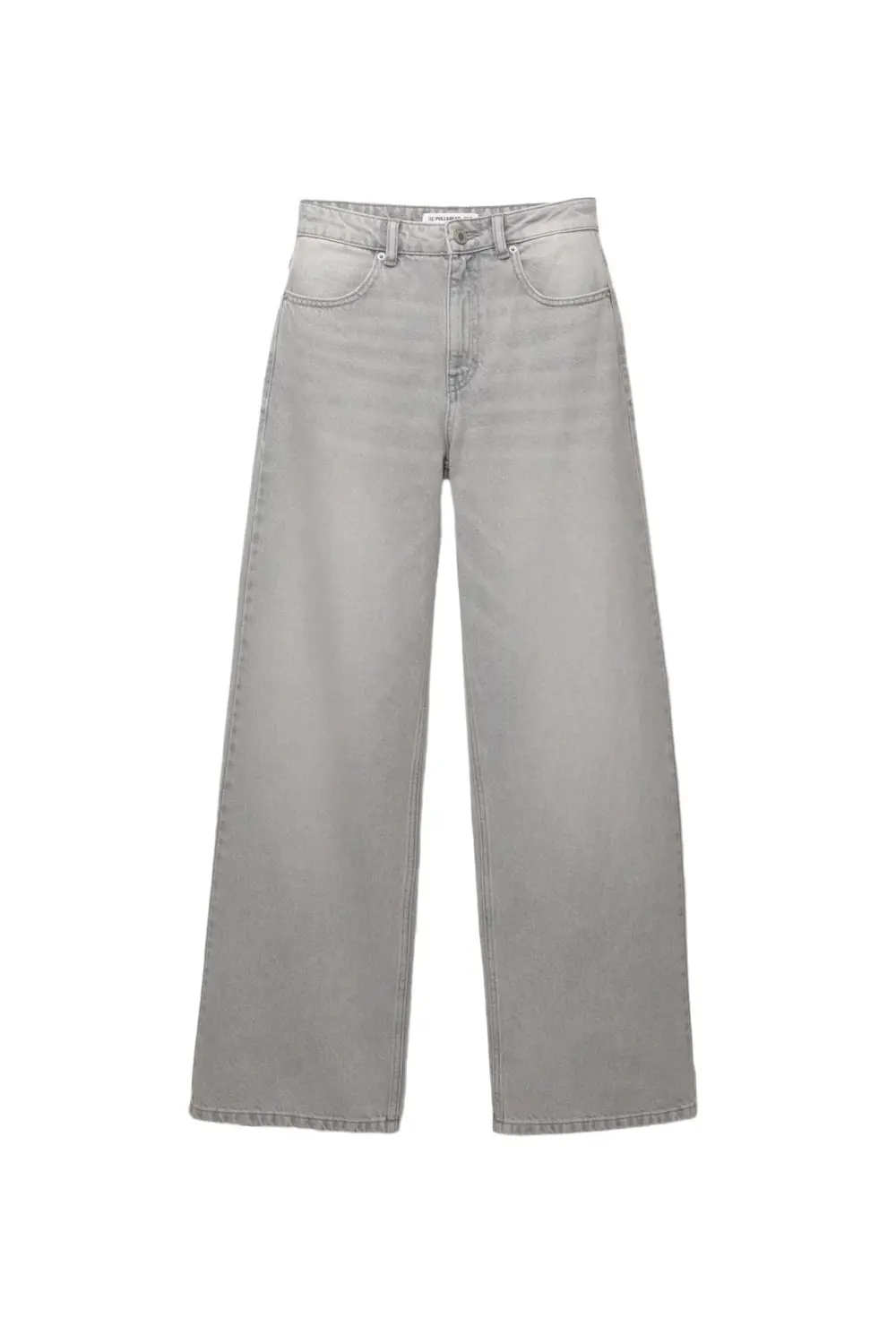 Jeans wide leg tiro alto