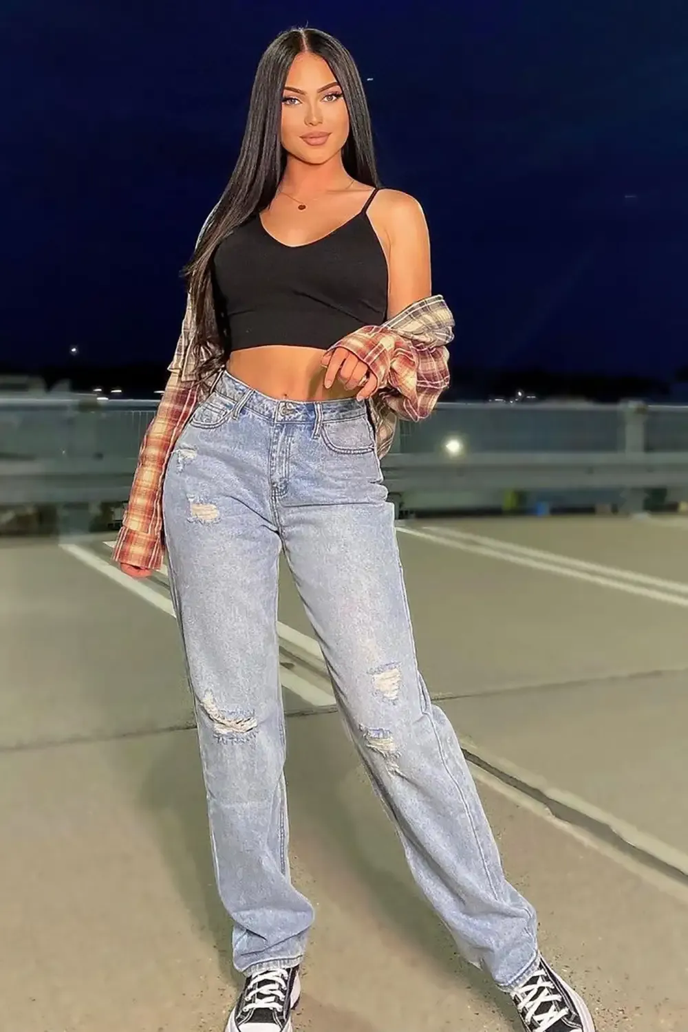 Daddy Issues Slouch Fit Jeans - Medium Blue Wash