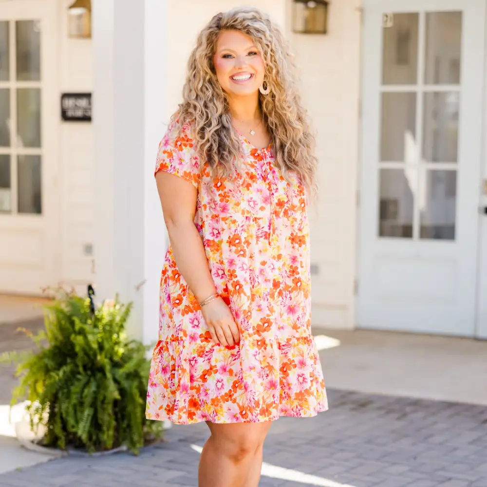 Morning In Mallorca Dress, Orange