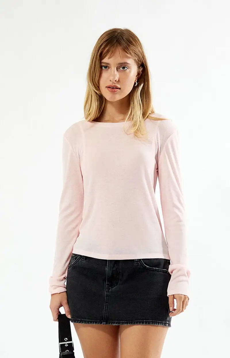 Est. PAC 1980 Ribbed Crew Neck Long Sleeve Top