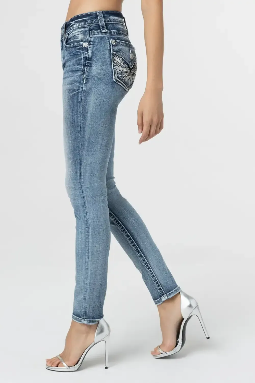 Pop Wing Skinny Jeans