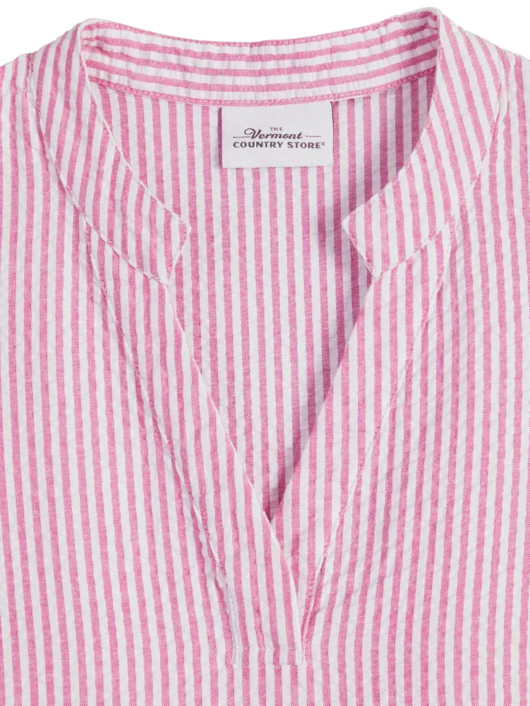 Lightweight Cotton Seersucker Nightgown