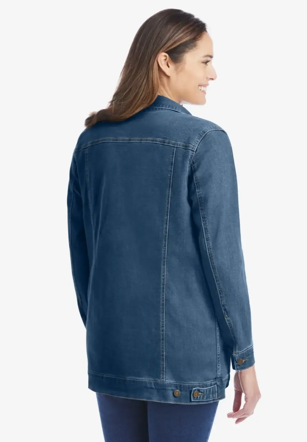 Long Stretch Denim Jacket
