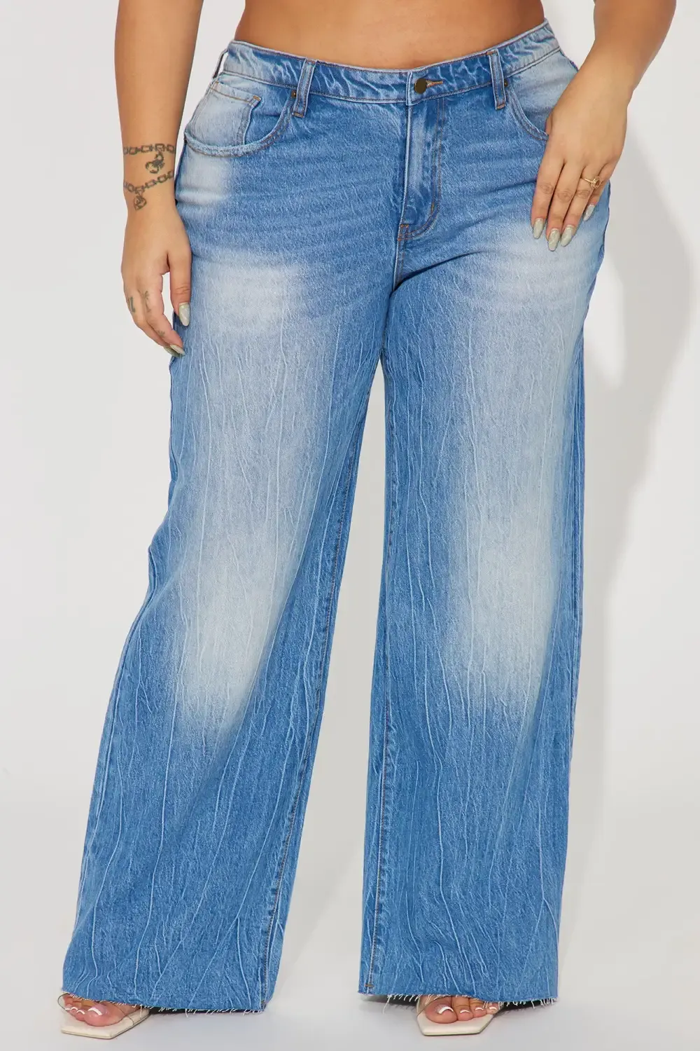 Lafayette Mid Rise Loose Jeans - Medium Wash