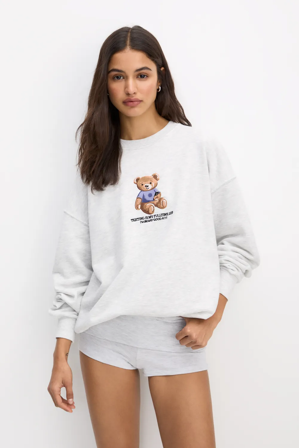 Sudadera oso bordado