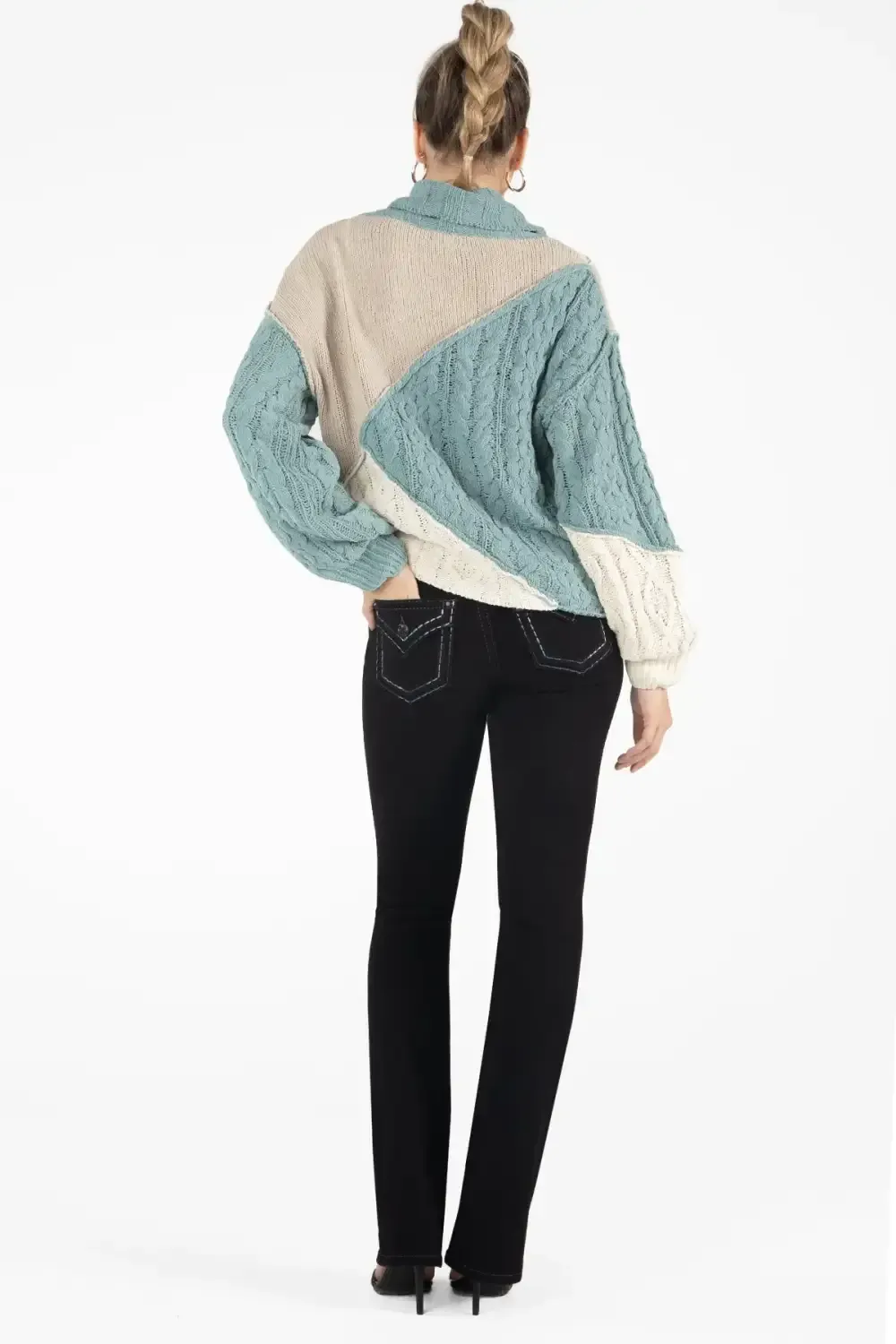 Mixed Colorblock  Sweater
