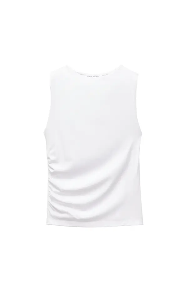 Gathered polyamide top