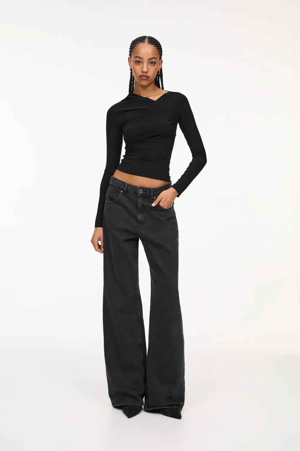 Crossover neckline top