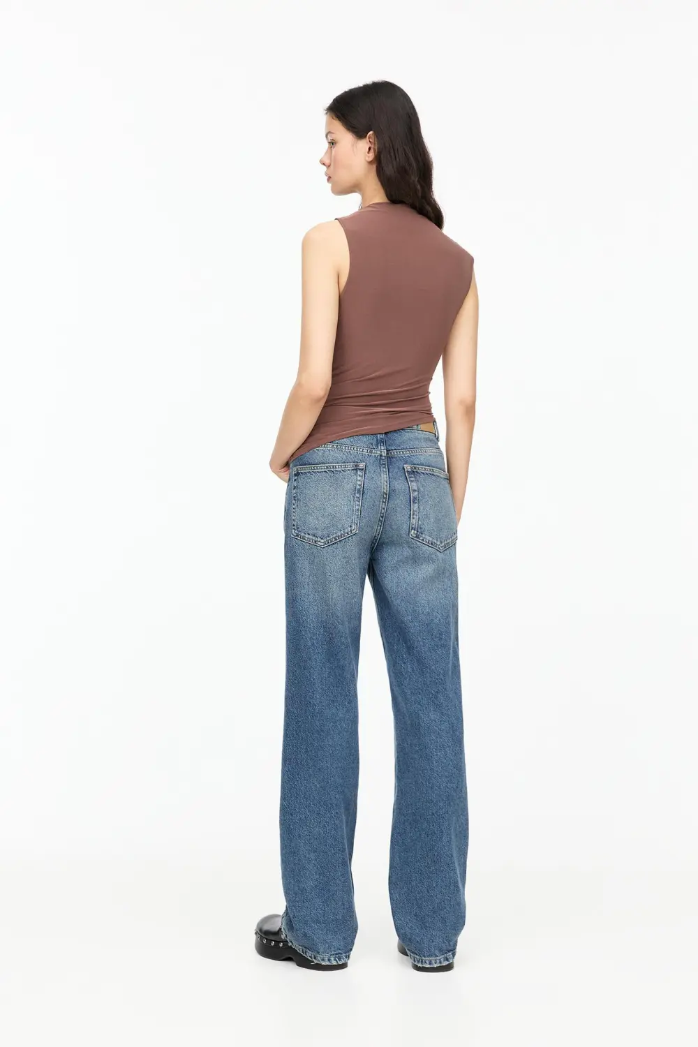 Asymmetric gathered T-shirt
