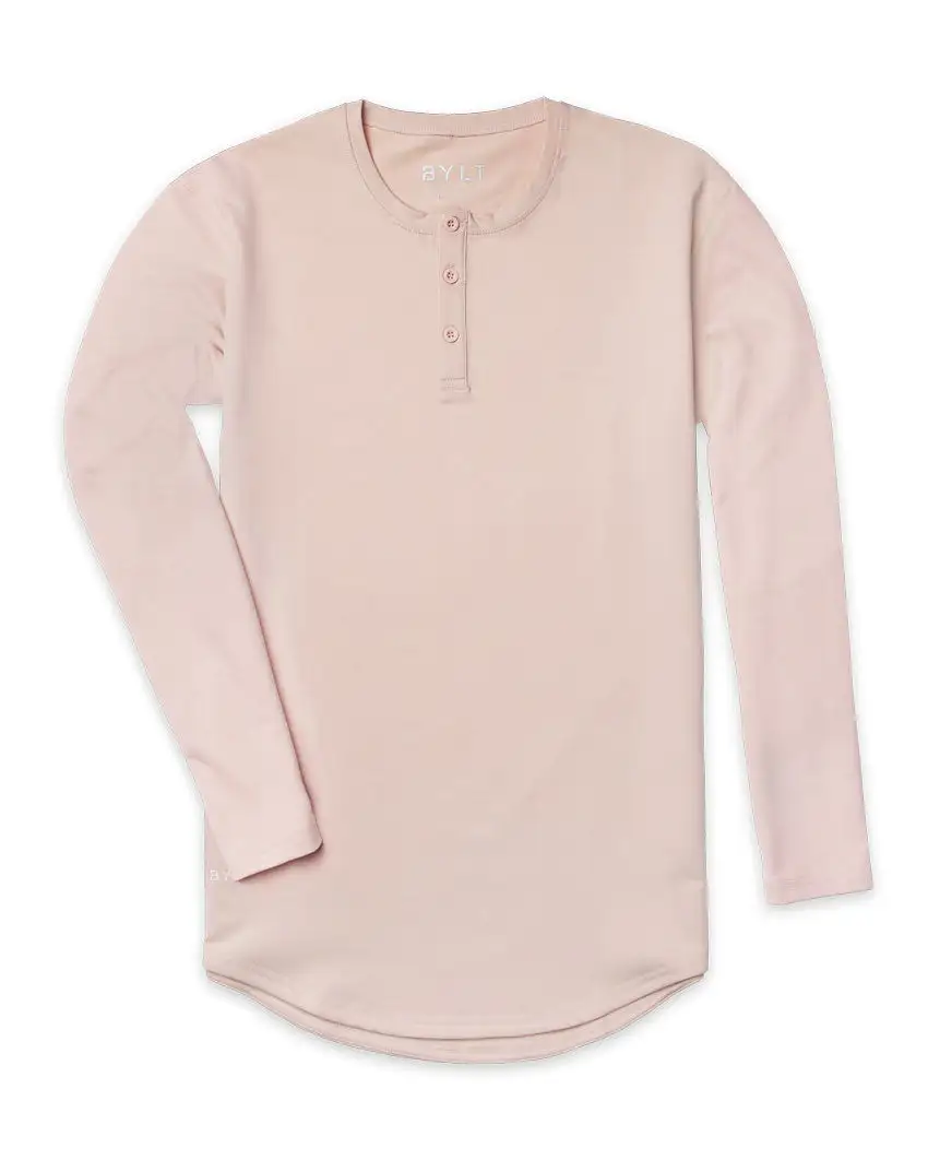 Henley Drop-Cut Long Sleeve: Lux