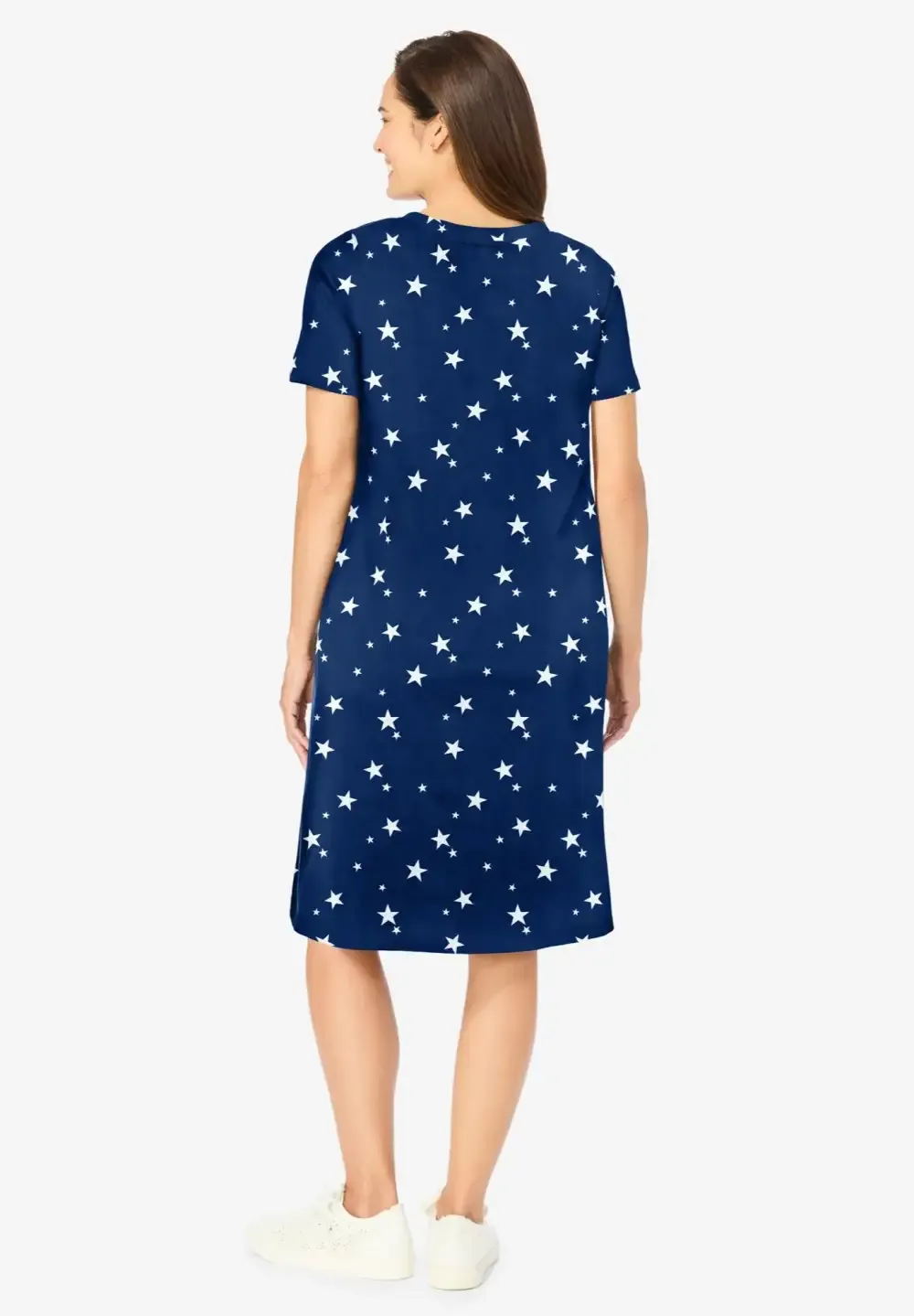 Perfect Short-Sleeve Crewneck Tee Dress