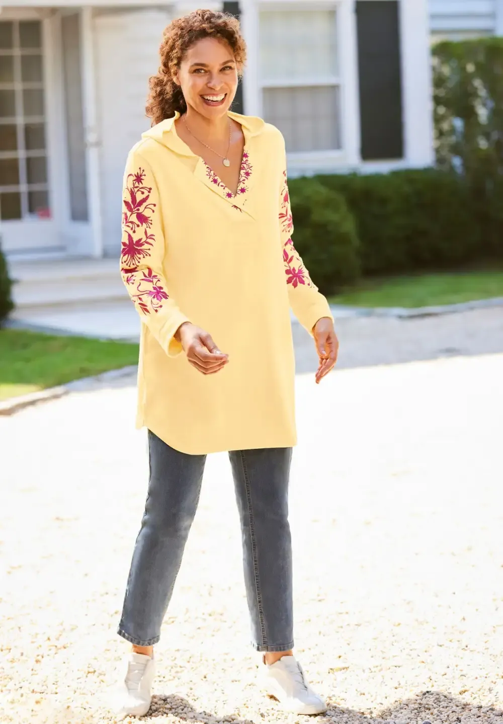 Embroidered Hoodie Sweatshirt